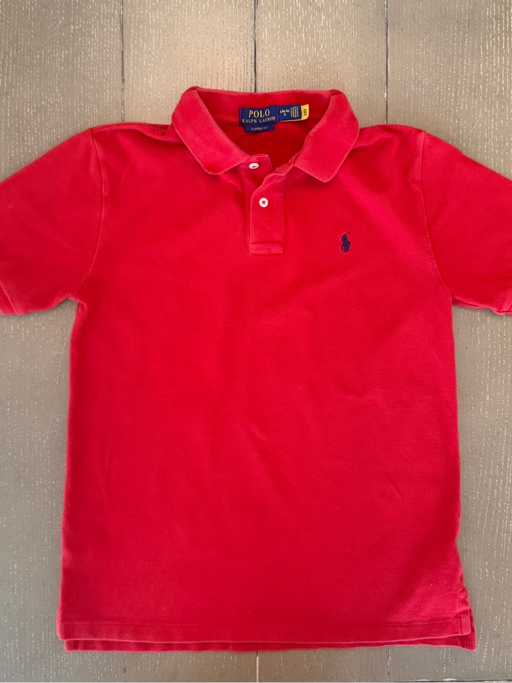 Polo Ralph Lauren Kids Red Short Sleeve Cotton Mesh Polo Shirt Boys Size XL (14)
